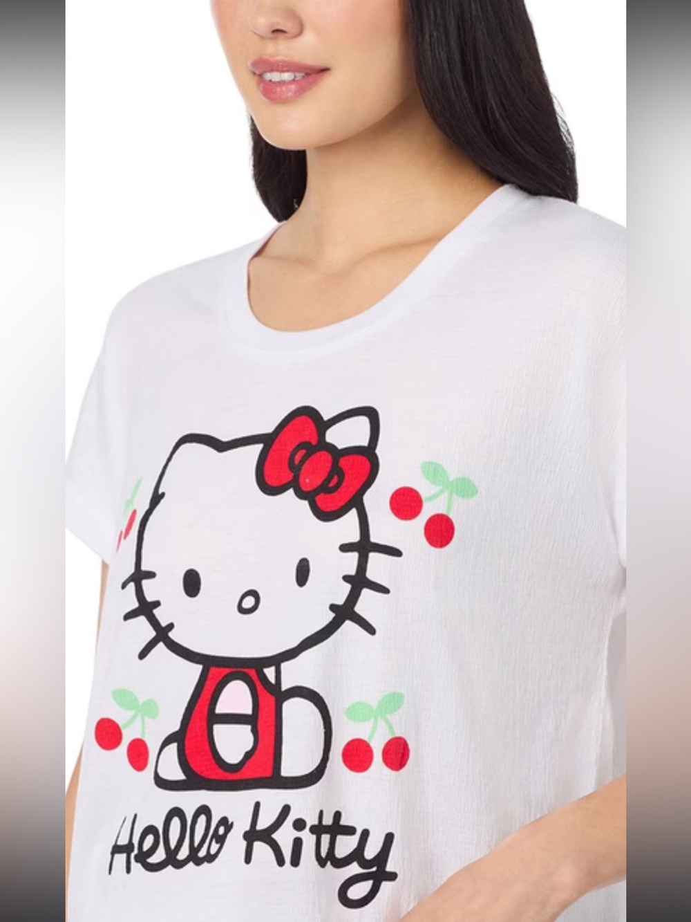 Hello Kitty pajama set L top Med bottoms